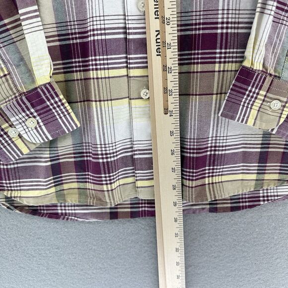 Y2K Larro Western‎ Plaid Button Down White Striped Shirt Men’s M VTG Cowboy - Picture 5 of 7